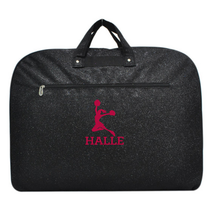 Personalized Glitter Cheer Garment Bag – Custom Embroidered Travel