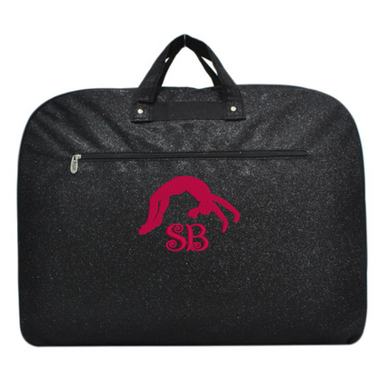 Personalized Glitter Gymnast & Dance Garment Bag – Custom Embroidered Sport Travel