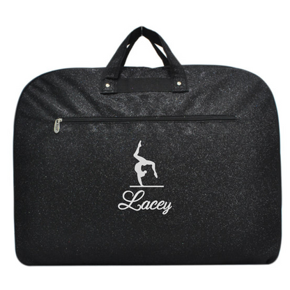 Personalized Glitter Garment Bag – Handstand Embroidery & Name