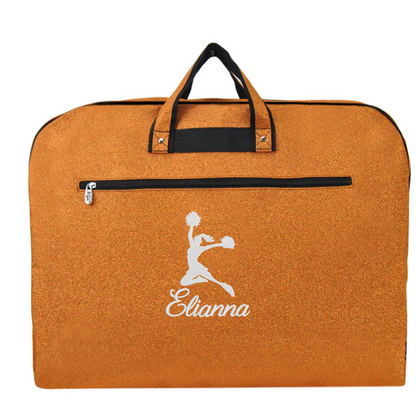 Personalized Glitter Cheer Garment Bag – Custom Embroidered Travel