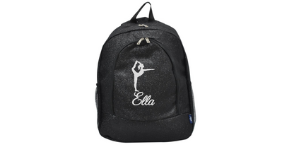 Green Glitter Gymnast Backpack. Sparkle Your Way to Victory!