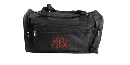 Chic 23-Inch Glitter Monogrammed Duffel Bag, Personalized and Stylish