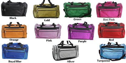 Personalized Pink Dance Duffle Bag – Custom Name Ballet & Gymnastics Glitter Gear Bag