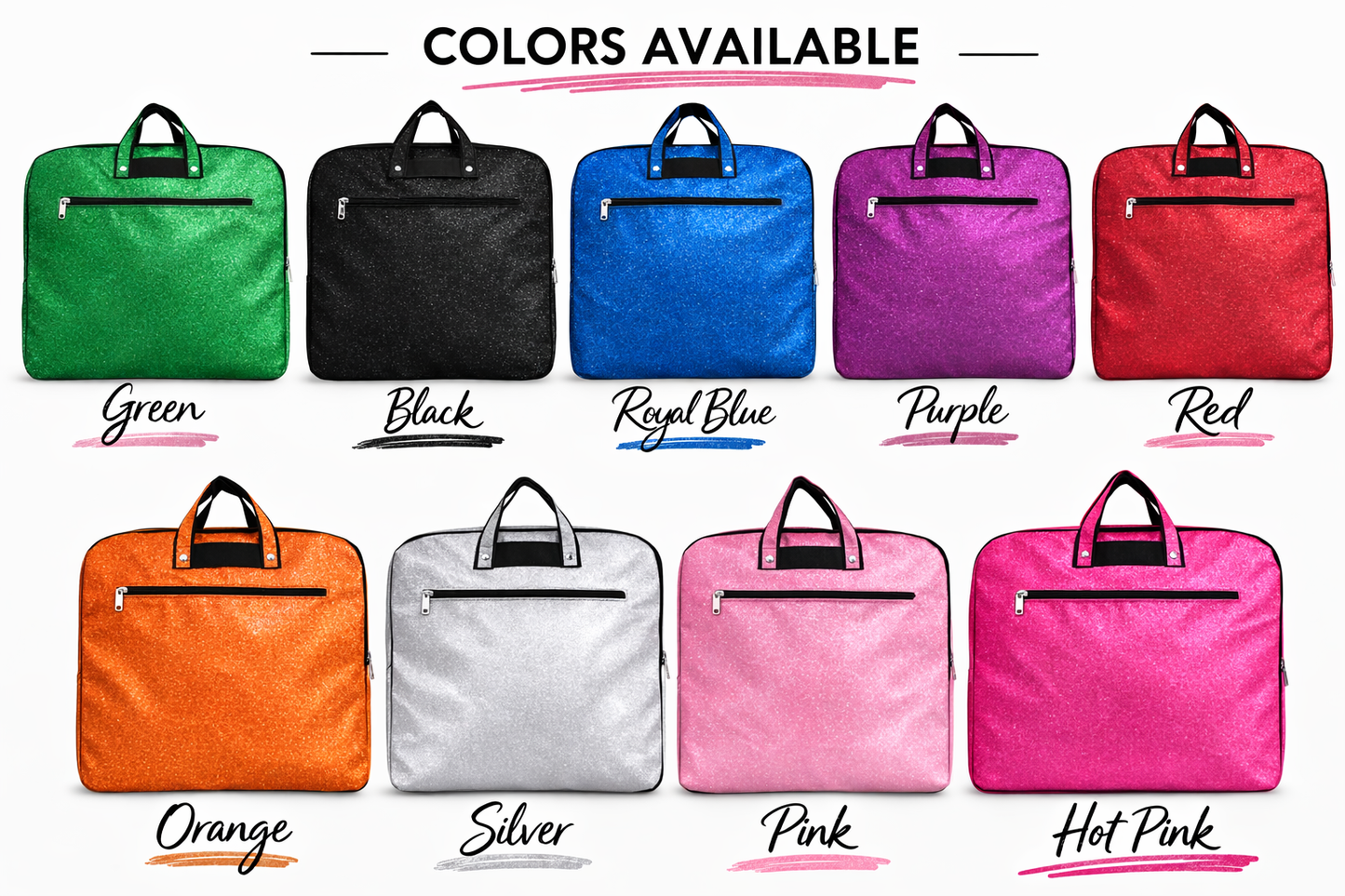 Personalized Glitter Dance Garment Bag – Custom Dancer Costume Travel Bag