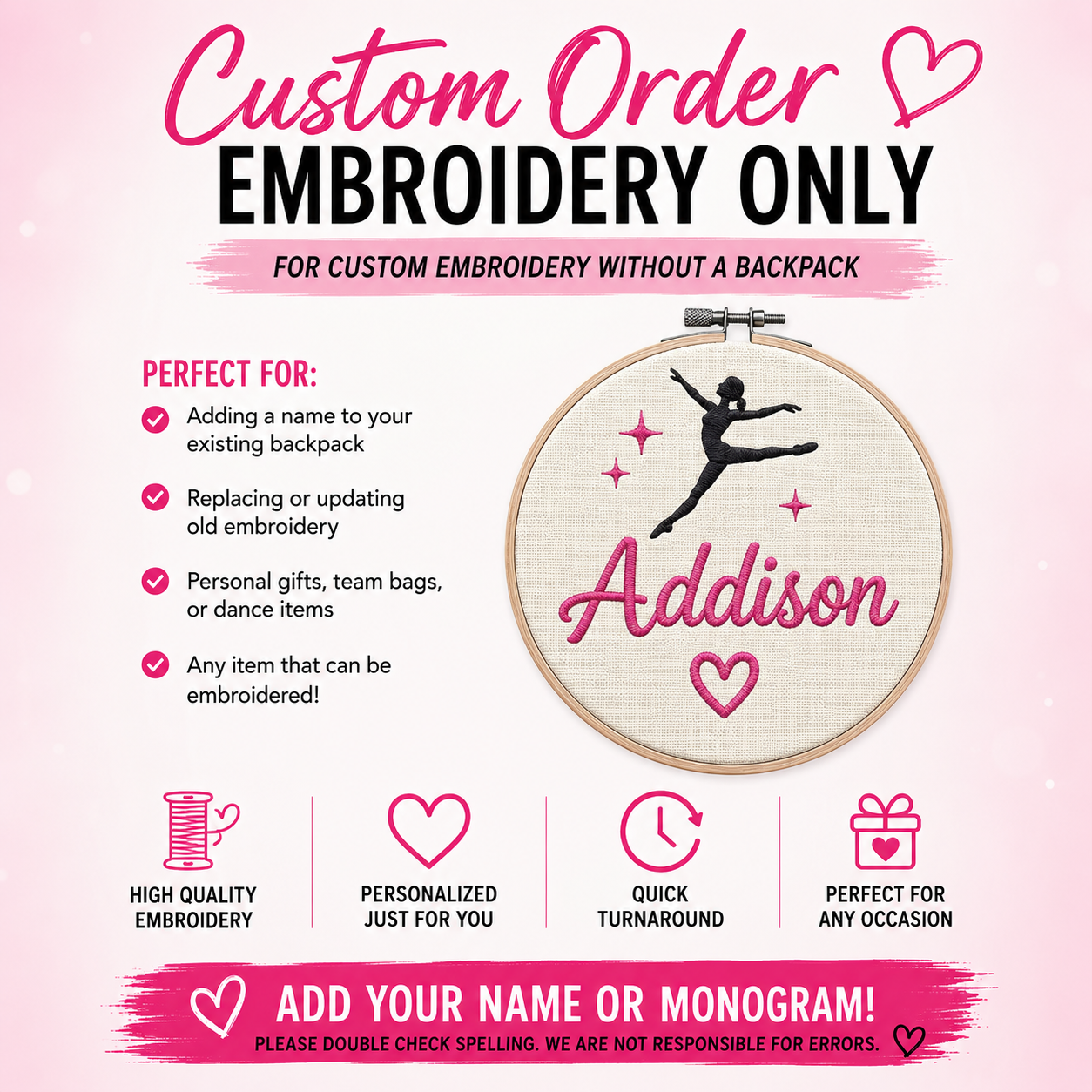 ✨ Custom Embroidery Only – Personalized Just for You! ✨