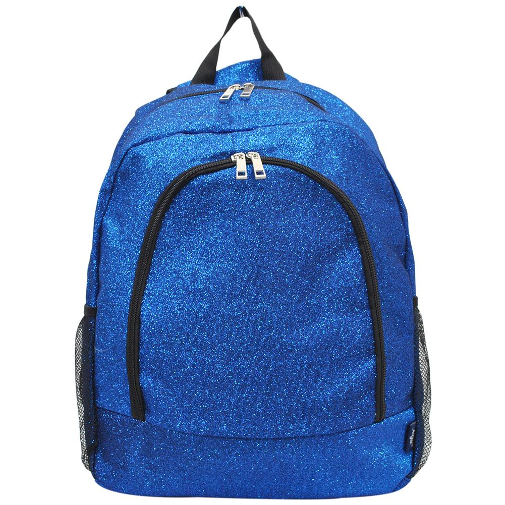 Personalized Cheer Backpack – Silver Glitter Cheerleading Bag with Name (Split Jump Pose Design)