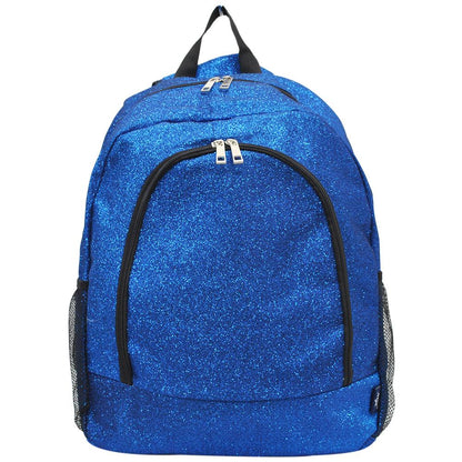 Personalized Cheer Backpack – Silver Glitter Cheerleading Bag with Name (Split Jump Pose Design)