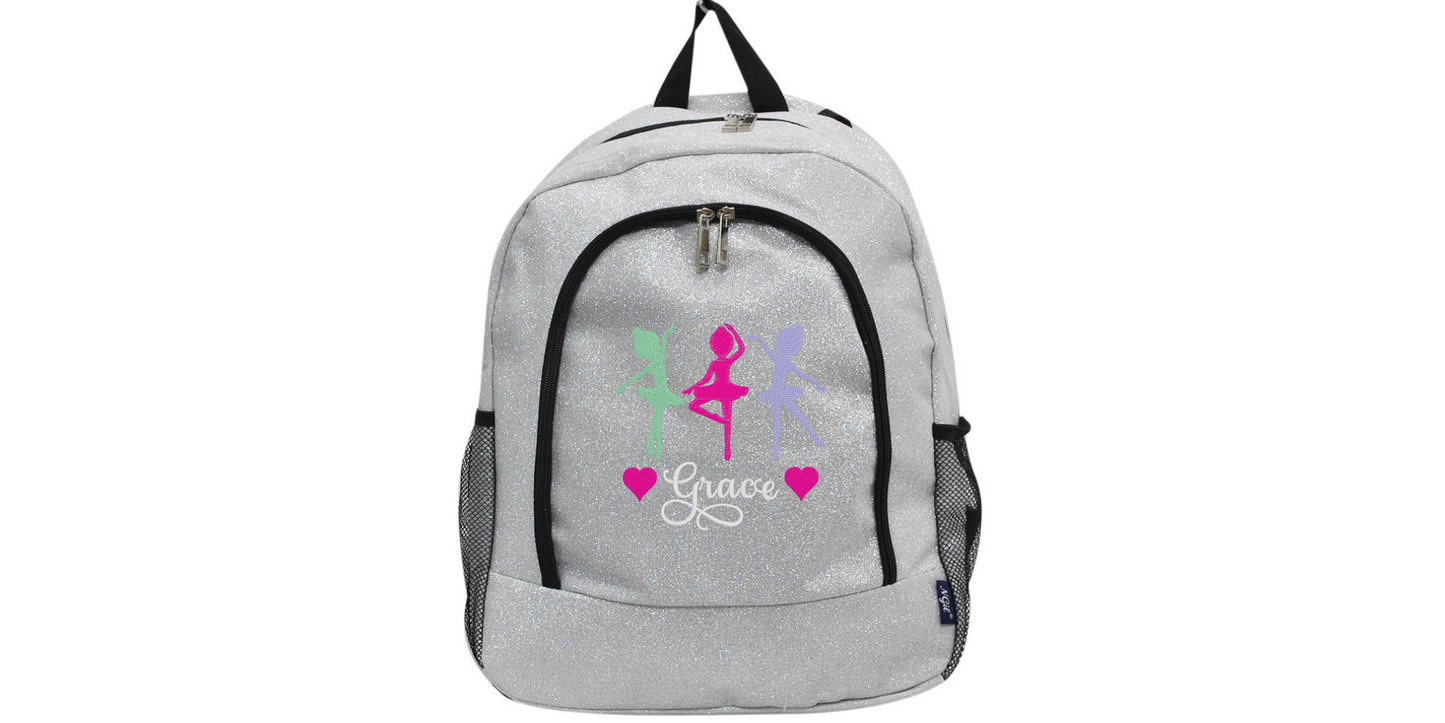 Customizable Royal Blue Glitter Dance Backpack – Stylish and Functional