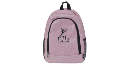 Customizable Embroidered Royal Blue Glitter Dance Backpack, Stylish and Chic