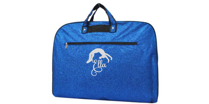Glitter Gymnastics Uniform Bag with Embroidered Backflip Design