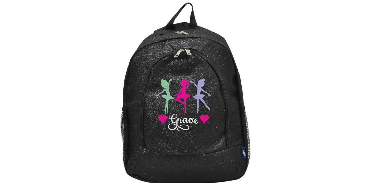 Customizable Royal Blue Glitter Dance Backpack – Stylish and Functional