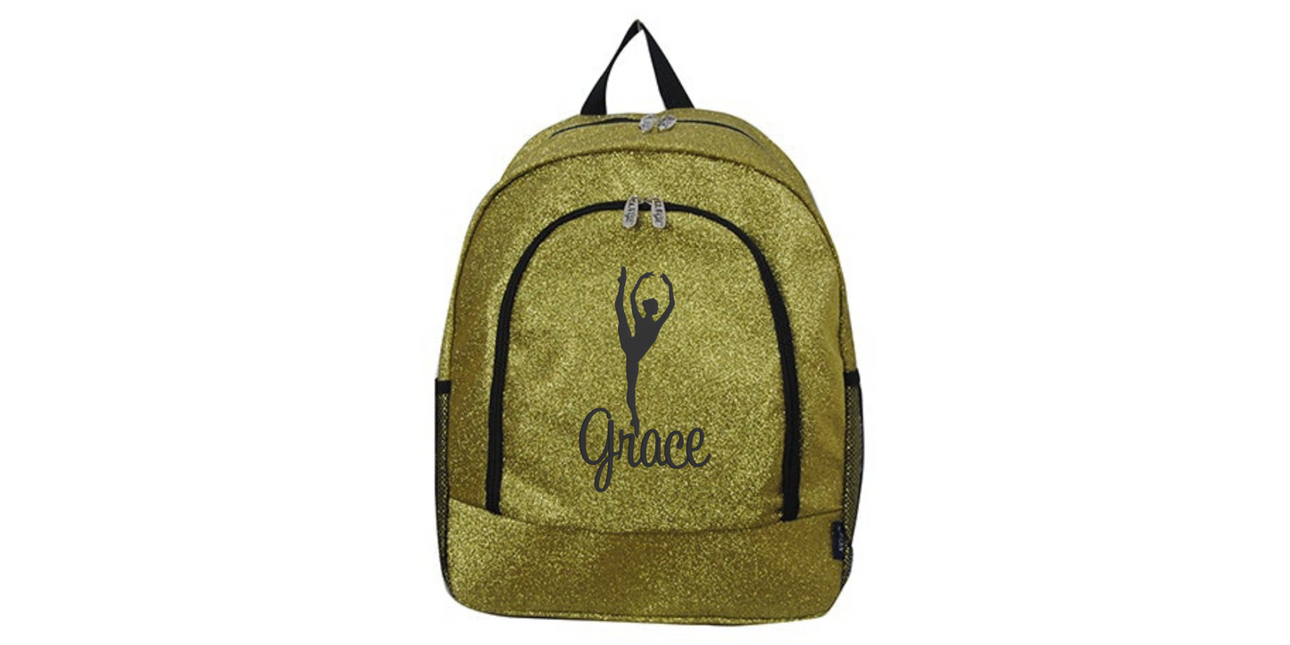 Green Glitter Dance Backpack, Sparkle with Every Step You Take!