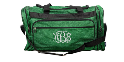 Chic 23-Inch Glitter Monogrammed Duffel Bag, Personalized and Stylish