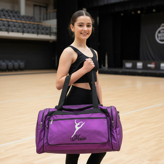 Personalized Glitter Duffel Bag – Dance & Cheer Travel