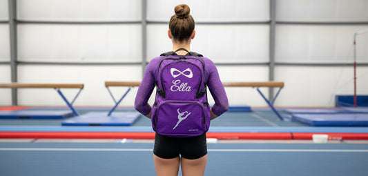 Nfinity Sparkle Glitter Backpack with Embroidered Dancer Leap Design