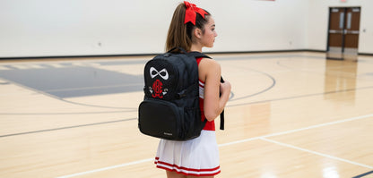 Nfinity Sparkle Glitter Backpack with Cheerleader Football Megaphone Design