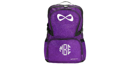Personalized Green Glitter Nfinity Backpack for Cheer, Dance & Sports