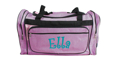 Personalized 23-Inch Glitter Monogrammed Duffel Bag, Stylish and Unique