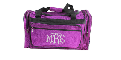 Chic 23-Inch Glitter Monogrammed Duffel Bag, Personalized and Stylish