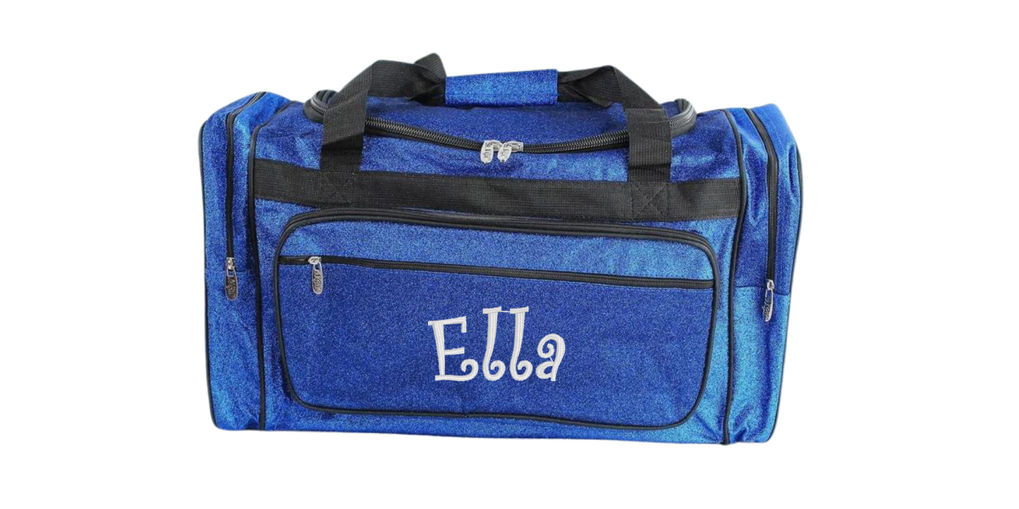 Personalized 23-Inch Glitter Monogrammed Duffel Bag, Stylish and Unique
