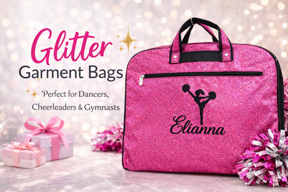 Personalized Glitter Dance Garment Bag – Custom Dancer Costume Travel Bag