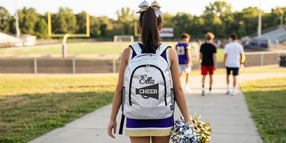 Personalized Glitter Cheer Backpack | Custom Embroidered Team Bag