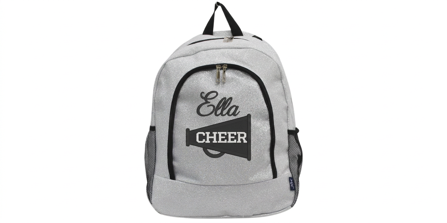 Personalized Glitter Cheer Backpack | Custom Embroidered Team Bag