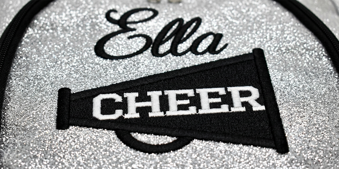 Personalized Glitter Cheer Backpack | Custom Embroidered Team Bag