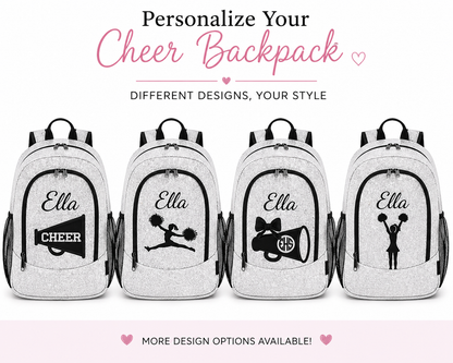 cheer backpack design options personalization