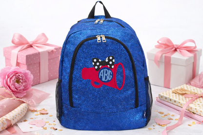 Personalized Cheer Backpack – Custom Glitter Cheerleading Bag with Monogram