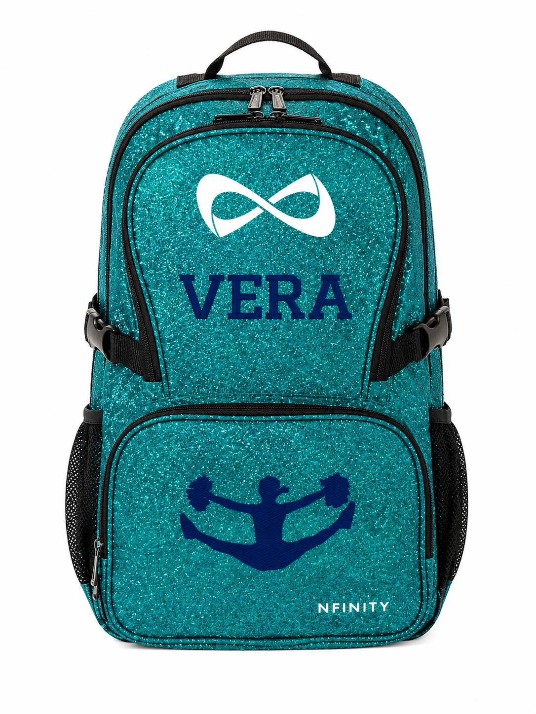 Personalized Nfinity Teal Cheer Backpack – Custom Name Sparkle Cheer Bag with Classic Design (Copy)