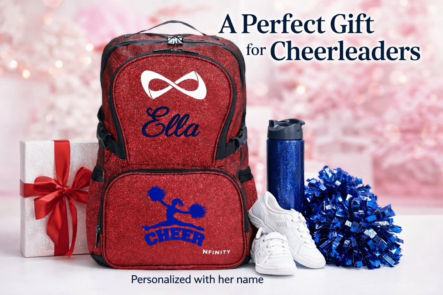 Personalized Nfinity Glitter Backpack – Custom Embroidered Cheer Bag