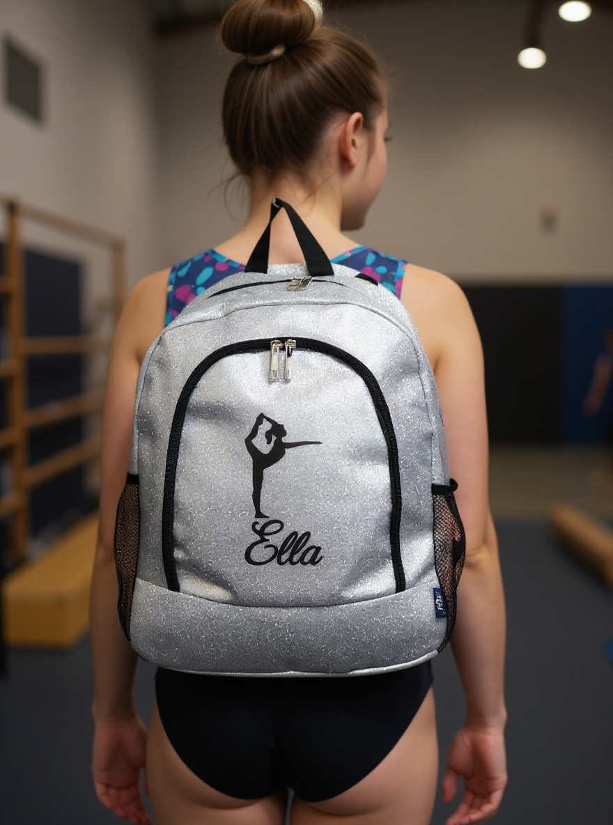 Glitter Gymnast Backpack. Sparkle Your Way to Victory!