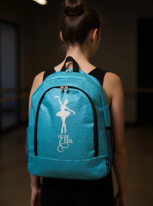 Customizable Embroidered Glitter Backpack for Dancers, Stylish and Unique