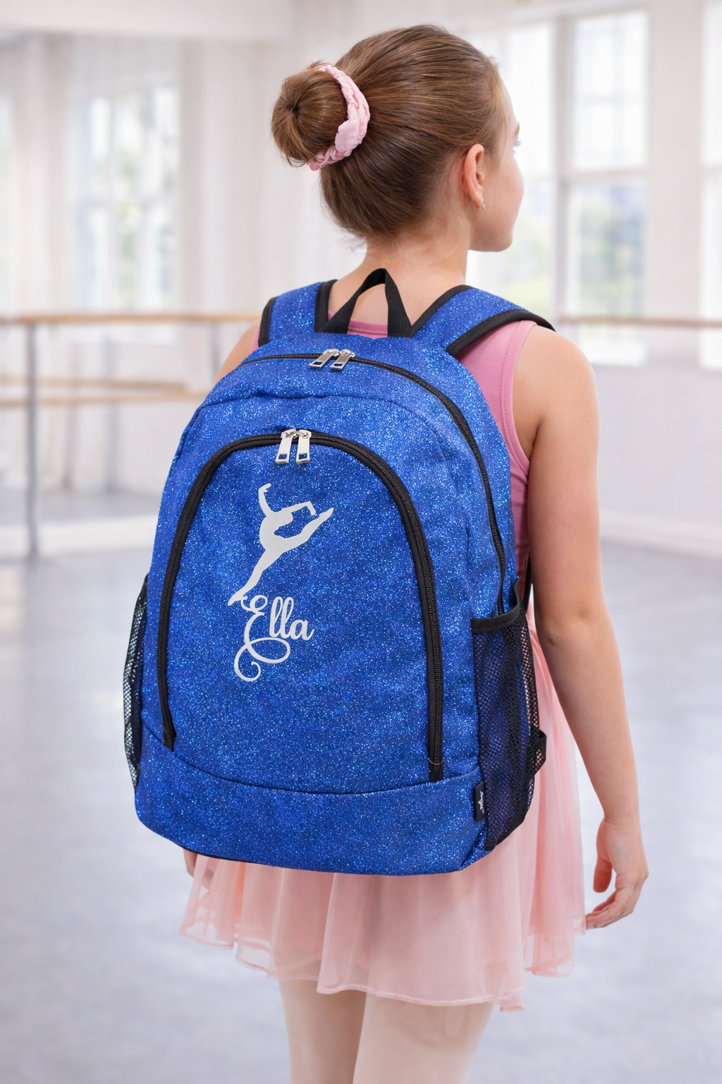 Personalized Dance Backpack – Custom Glitter Bag for Dancers & Gymnasts (Name Embroidered)