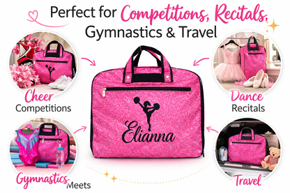 Personalized Glitter Dance Garment Bag – Custom Dancer Costume Travel Bag