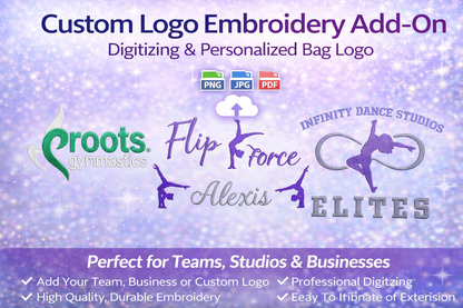 custom embroidered logo on backpack