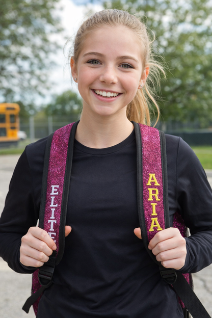 Custom Strap Embroidery Add-On | Personalized Name on Backpack Straps