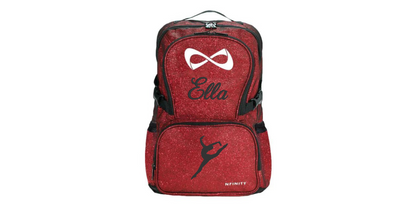Nfinity Sparkle Glitter Backpack with Embroidered Dancer Leap Design